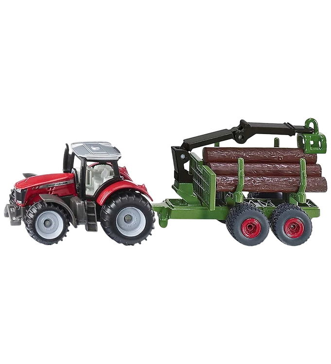 Siku Traktor - Massey Ferguson m. Forestry Trailer - 1134