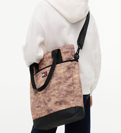 Tommy Hilfiger Taske - Laptop Slingbag - Pony Print/Beige