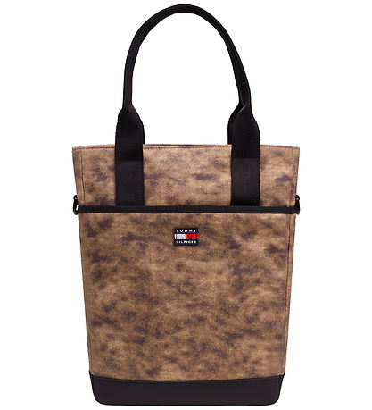 Tommy Hilfiger Taske - Laptop Slingbag - Pony Print/Beige