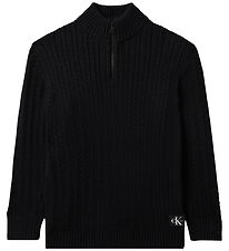 Calvin Klein Bluse - Strik - Sort