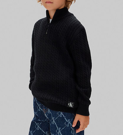 Calvin Klein Bluse - Strik - Sort