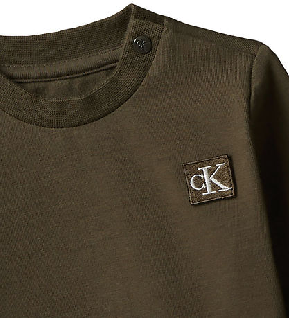 Calvin Klein Bluse - Mini Badge - Wren Green