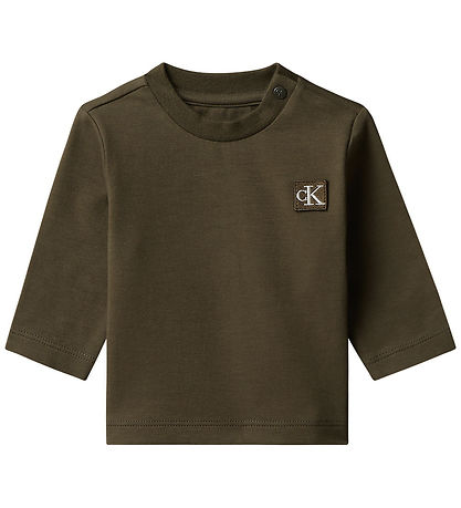 Calvin Klein Bluse - Mini Badge - Wren Green