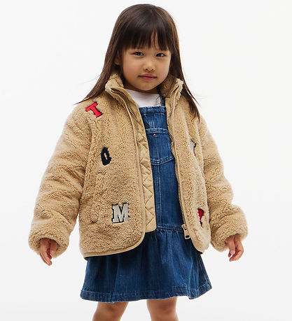 Tommy Hilfiger Fleecejakke - Teddy - Gentle Gold/Beige