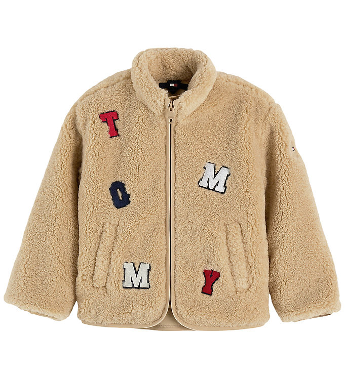 Tommy Hilfiger Fleecejakke - Teddy - Gentle Gold/Beige