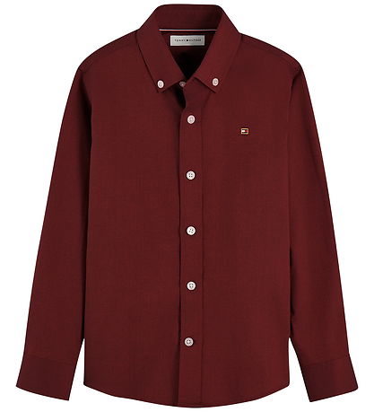Tommy Hilfiger Skjorte - Badge Logo - Deep Sienna Brown
