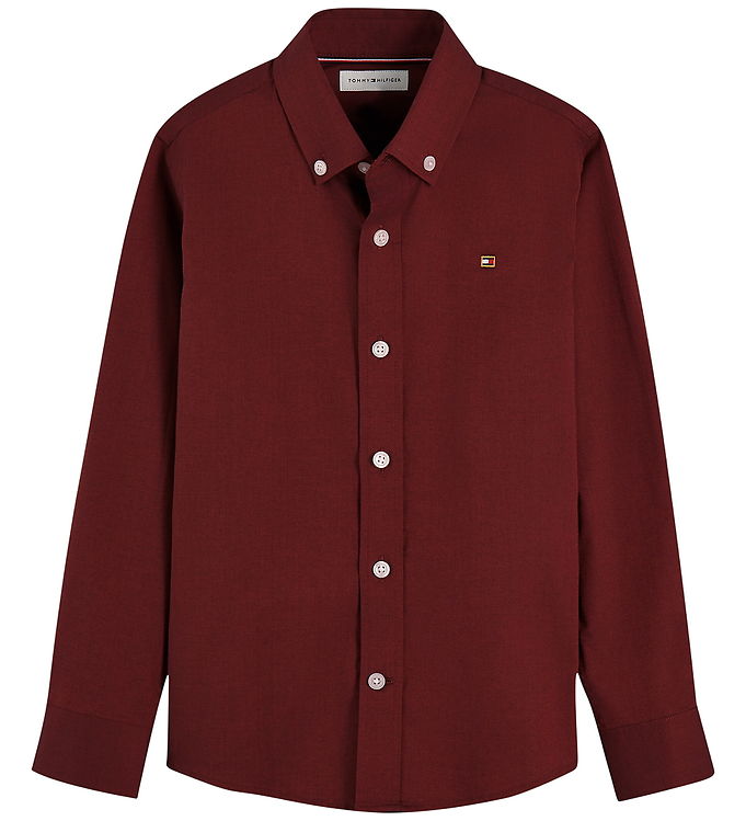 Tommy Hilfiger Skjorte - Badge Logo - Deep Sienna Brown