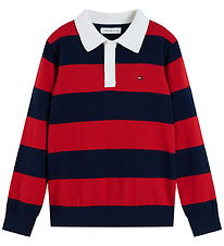 Tommy Hilfiger Polo - Strik - Red/Dark Blue