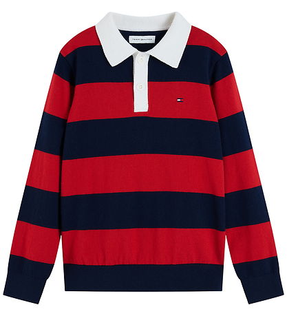 Tommy Hilfiger Polo - Strik - Red/Dark Blue