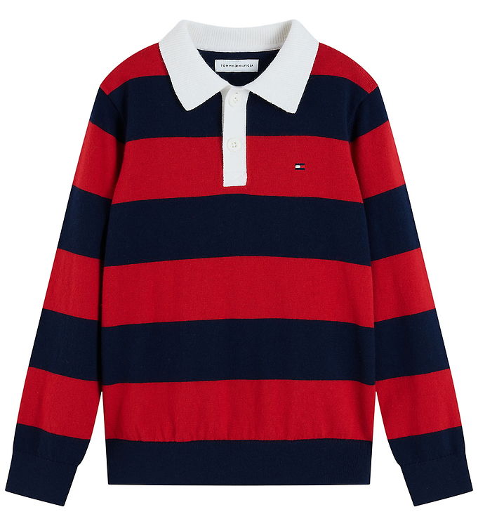 Tommy Hilfiger Polo - Strik - Red/Dark Blue