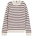 Tommy Hilfiger Bluse - Strik - Ivory Petal/Burgundy