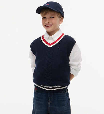 Tommy Hilfiger Vest - Strik - Dark Blue