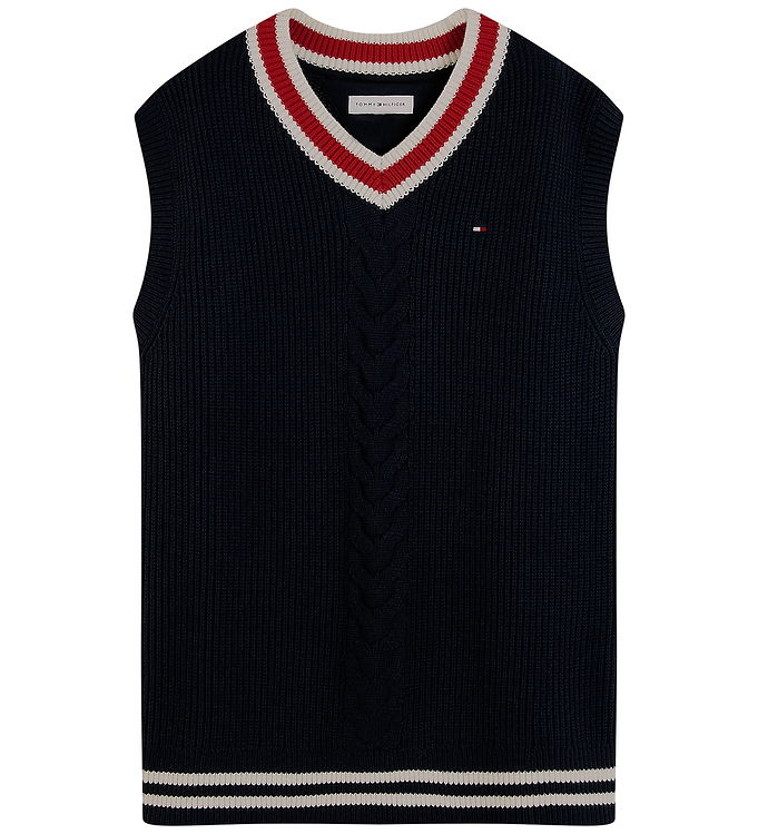 Tommy Hilfiger Vest - Strik - Dark Blue