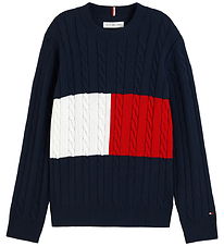 Tommy Hilfiger Bluse - Strik - Blue Flag