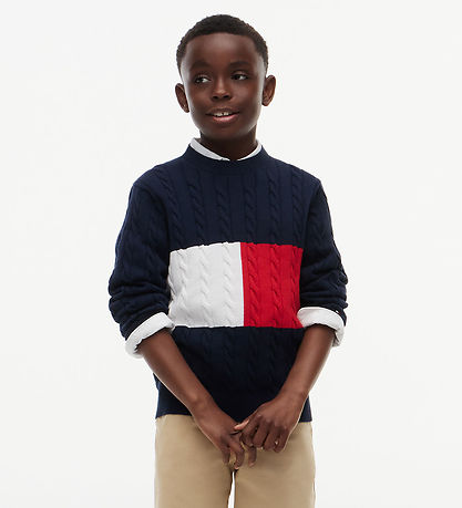 Tommy Hilfiger Bluse - Strik - Blue Flag