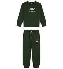 New Balance Sweatsæt - Stacked Logo - Nordic Green