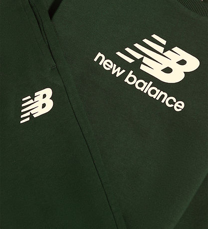 New Balance Sweatsæt - Stacked Logo - Nordic Green