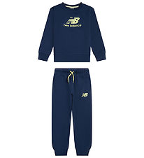 New Balance Sweatsæt - Stacked Logo - NB Navy