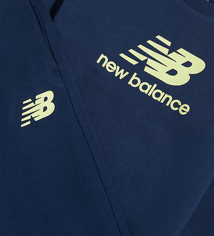 New Balance Sweatsæt - Stacked Logo - NB Navy