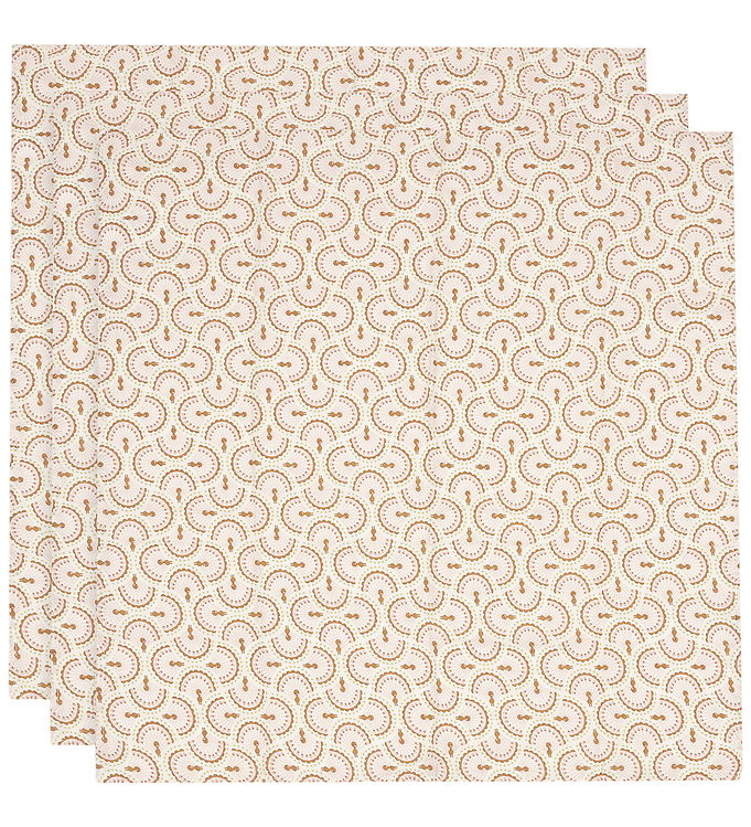 Jollein Stofbleer - Musselin - 3-pak - 70x70cm - Soft Plumes