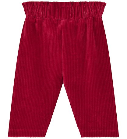 Minymo Bukser - Velour - Rio Red