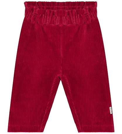 Minymo Bukser - Velour - Rio Red