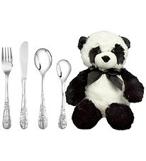 Noa Kids Børnebestik m. Bamse - 5 dele - Panda