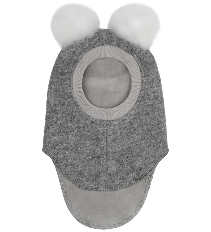 Huttelihut Elefanthue - Uld - 2-lags - Medium Grey Melange m. Kv