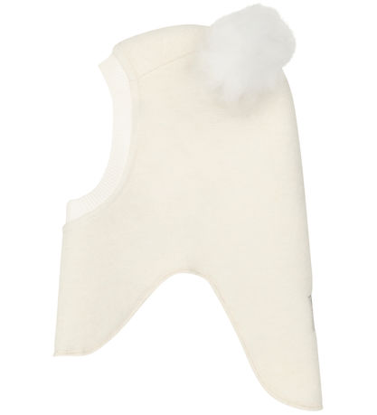 Huttelihut Elefanthue - Uld - 2-lags - Tofu m. Kvaste