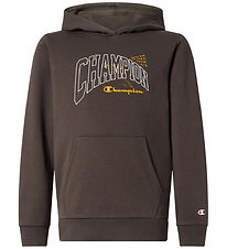 Champion Hættetrøje - Grøn m. Print