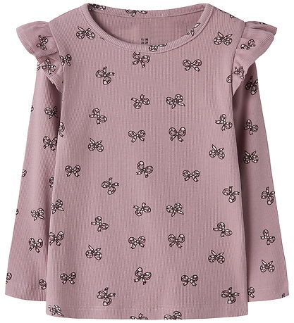 Name It Bluse - Rib - NmfRulies - Mauve Shadows