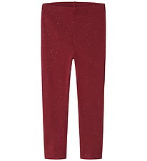 Name It Leggings - Rib - NmfRosally - Red Dahlia