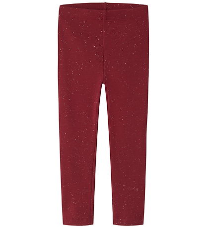 Name It Leggings - Rib - NmfRosally - Red Dahlia