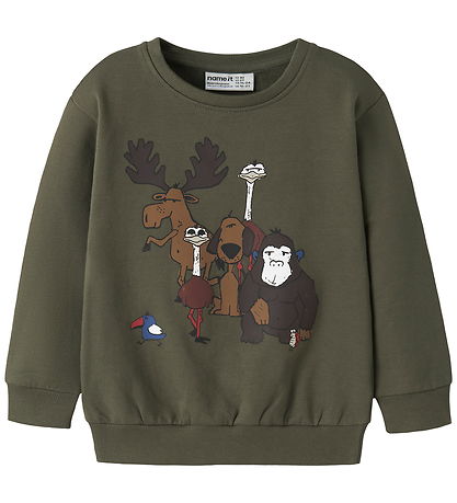Name It Sweatshirt - NmmRad - Olive Night