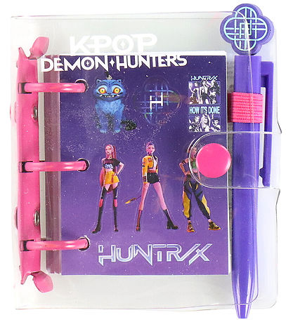 Kpop Demon Hunters Notesbog m. Pen - Mini - Lilla/Rosa