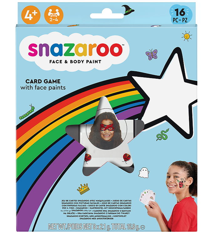 Snazaroo Kortspil m. ansigtsmaling - 16 dele