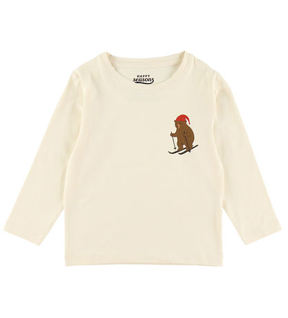 Jule-Sweaters Nattøj - 2-delt - The Beary Christmas - Off White/