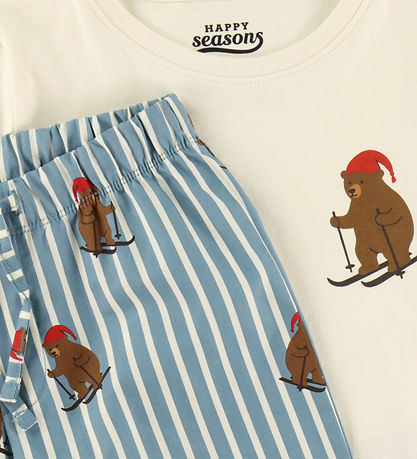 Jule-Sweaters Nattøj - 2-delt - The Beary Christmas - Off White/