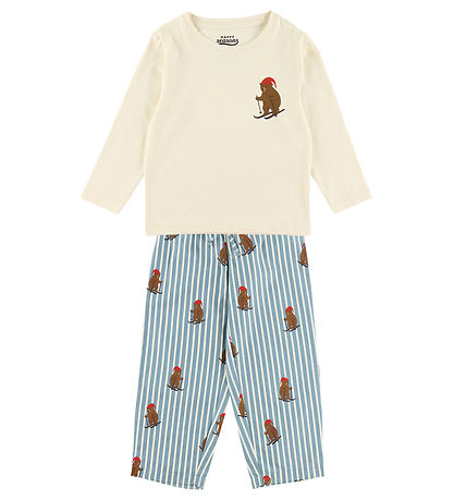 Jule-Sweaters Nattøj - 2-delt - The Beary Christmas - Off White/