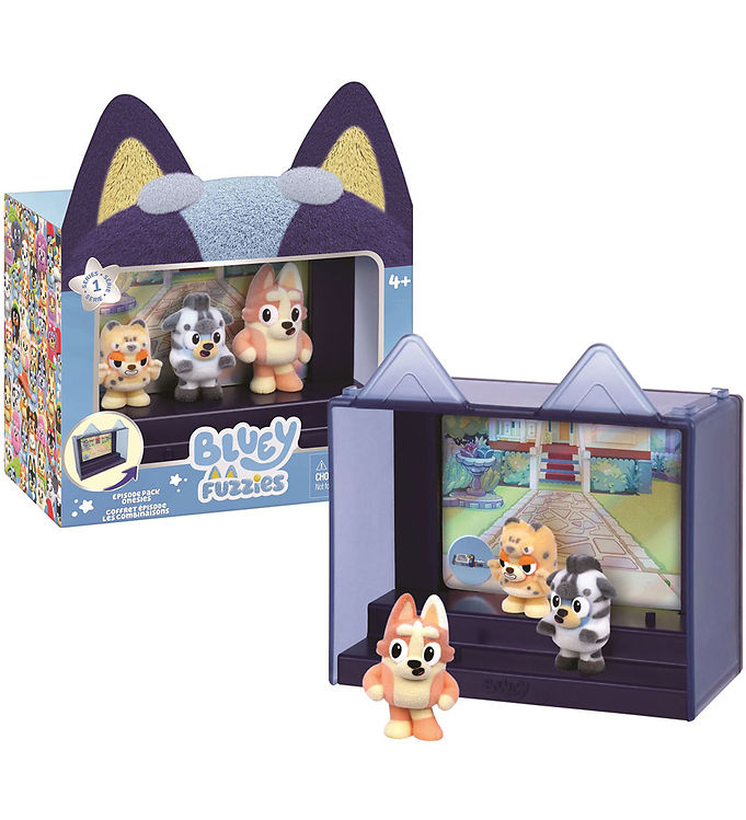 Bluey Figurer - 3-Pak - Fuzzies - Refresh