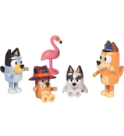 Bluey Figurer -Bluey & Familien - 4-Pak - Sleepover