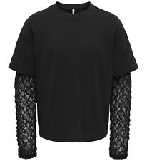 Kids Only Bluse - KogLia - Black/Black Lace Skirt