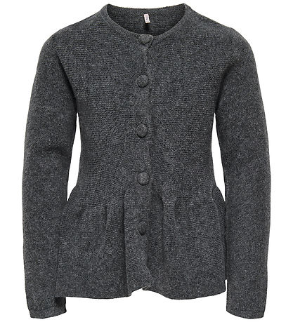 Kids Only Cardigan - Strik - KogPiruet - Dark Grey Melange