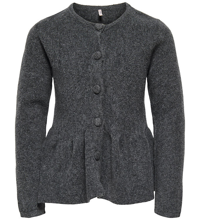 Kids Only Cardigan - Strik - KogPiruet - Dark Grey Melange