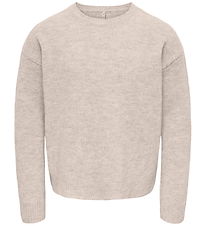Kids Only Bluse - Strik - KogOlivia - Humus/Melange