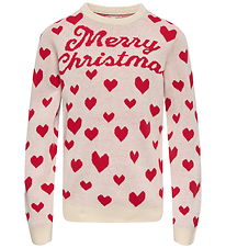 Kids Only Bluse - Strik - KogXmas - Birch/Merry Christmas