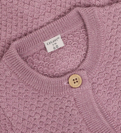 CeLaVi Cardigan - Strik - Uld - Lilas Melange