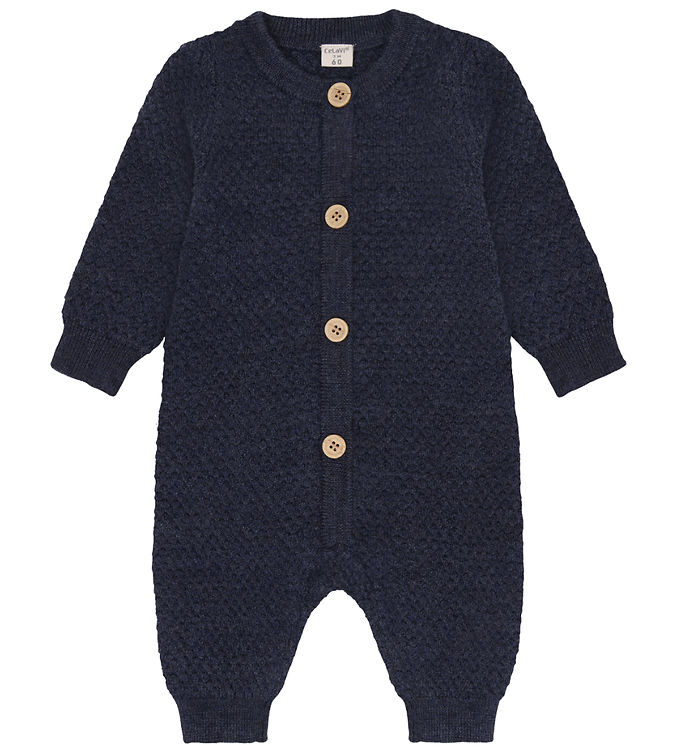 CeLaVi Cardigan - Strik -Uld - Ombre Blue Melange