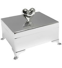 Noa Kids Smykkeskrin - Forkromet - 7,6 cm - Hjerte