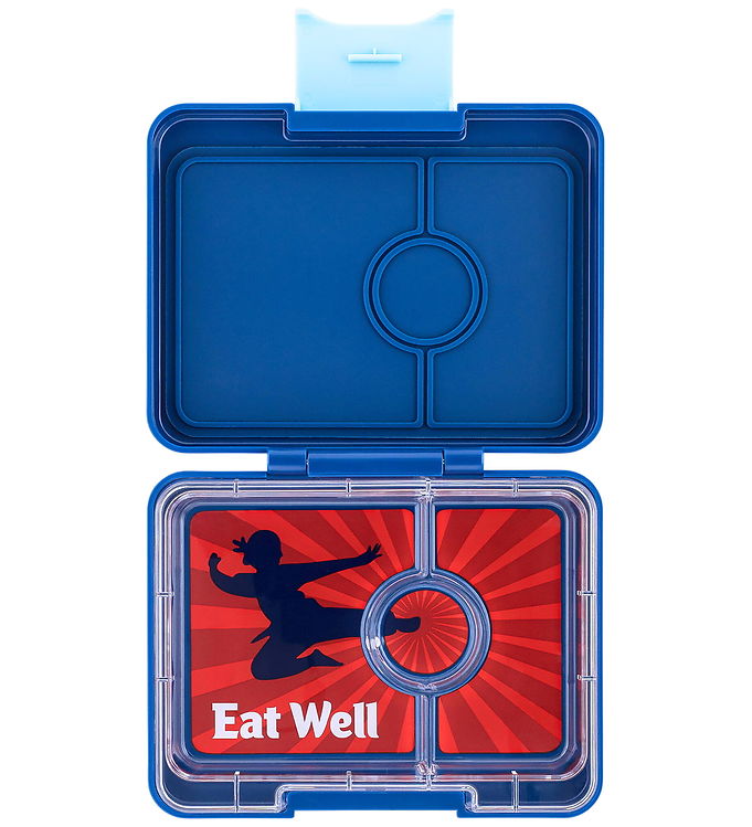 Yumbox Madkasse m. 3 Rum - Bento Snack - 480 ml - Ninja Blue